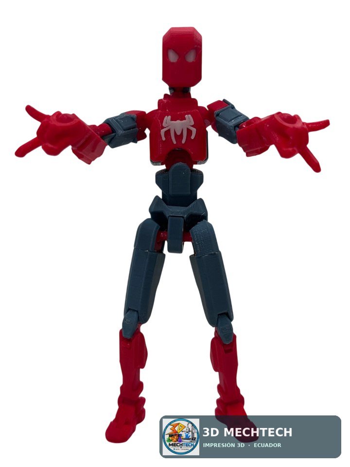 Detalle 3 de Dummy 13 Spider-Man Articulado | Figura Armada Rojo y Azul