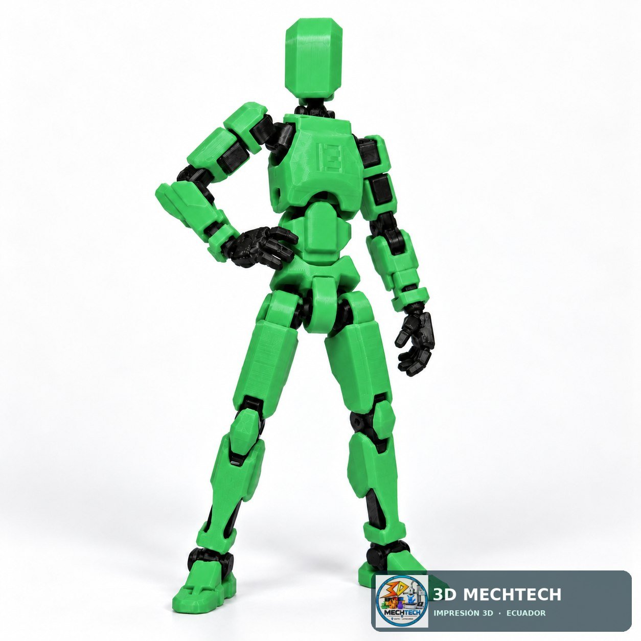 Detalle 3 de Dummy 13 Articulado Verde y Negro | Figura Armada