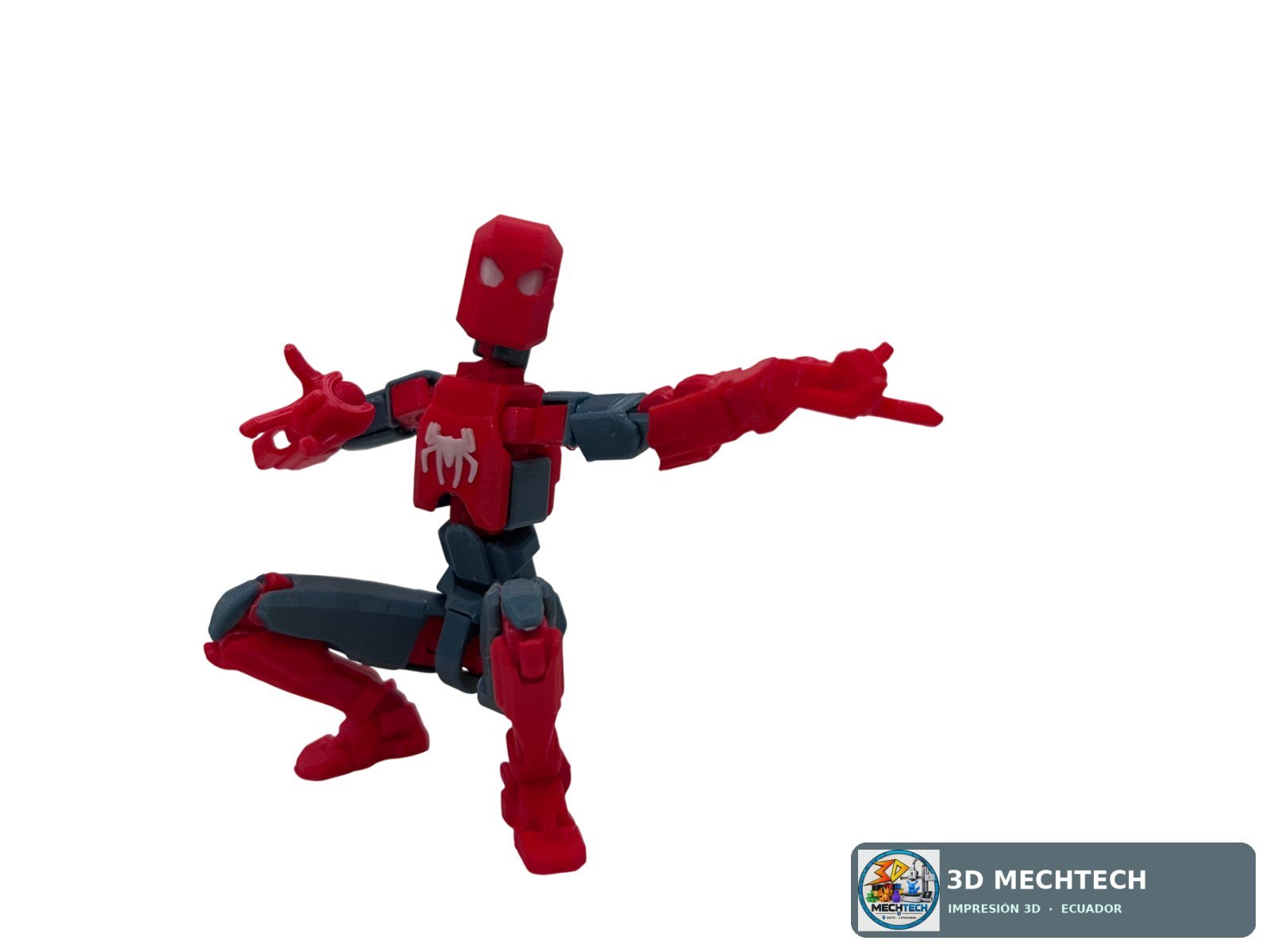 Detalle 2 de Dummy 13 Spider-Man Articulado | Figura Armada Rojo y Azul